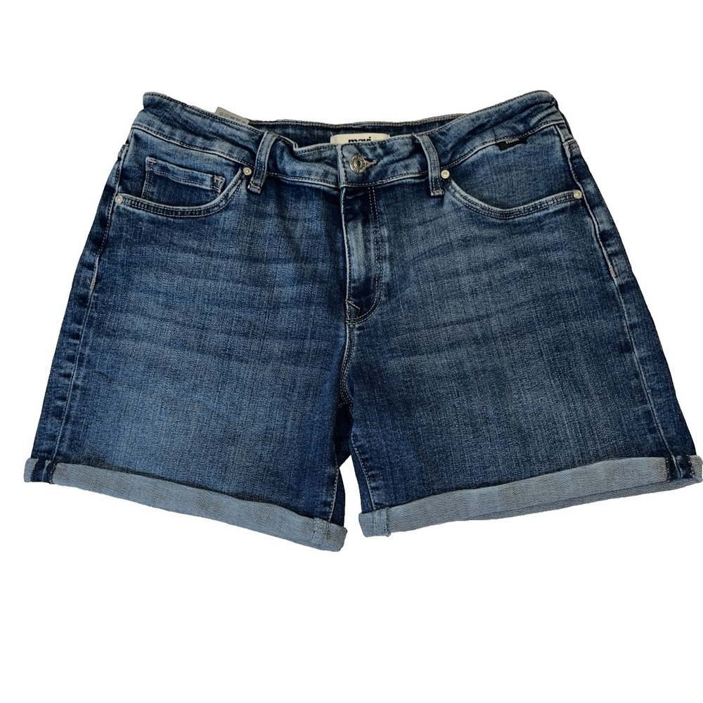 Mavi Women's Size 28 Jean Shorts Pixie Cuffed Stretch Denim Mid Rise